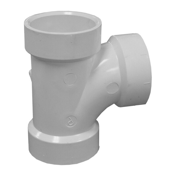 Charlotte Pipe And Foundry 3in. x 3in. x 2in. PVC Sanitary Reducing Tee, SPG x H PST132 - main